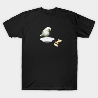 Cartoon bird. Eating and drinking T-Shirt